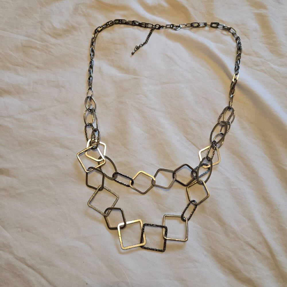 Long double strand necklace